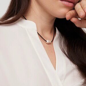 Madewell Organic Freshwater Pearl Cord Necklace